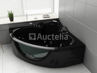 2 persoons whirlpool massagebad - zwart - hoekbad - 152x152x62cm