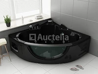2 persoons whirlpool massagebad - zwart - hoekbad - 152x152x62cm - afbeelding 2 van  3