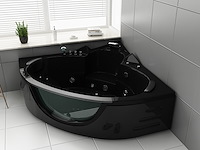 2 persoons whirlpool massagebad - zwart - hoekbad - 152x152x62cm - afbeelding 3 van  3