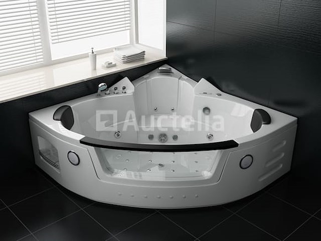 2 persoons whirlpool massagebad met heater - hoekbad 172.5x172.5cm - afbeelding 1 van  5