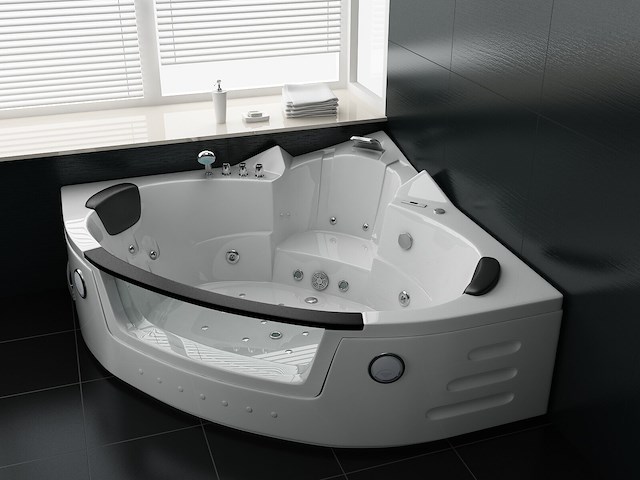 2 persoons whirlpool massagebad met heater - hoekbad 172.5x172.5cm - afbeelding 3 van  5