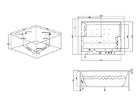 2 persoons whirlpool massagebad wit - half vrijstaand 180x145cm - afbeelding 5 van  5