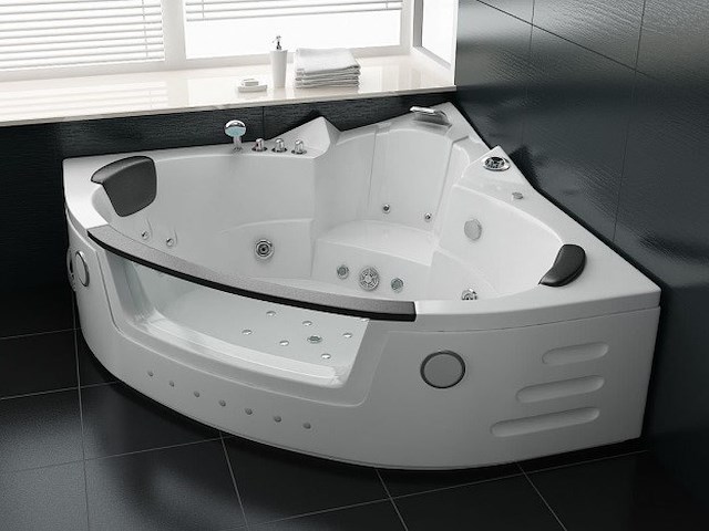 2 persoons whirlpool massagebad wit - hoekbad 172.5x172.5cm - afbeelding 1 van  12
