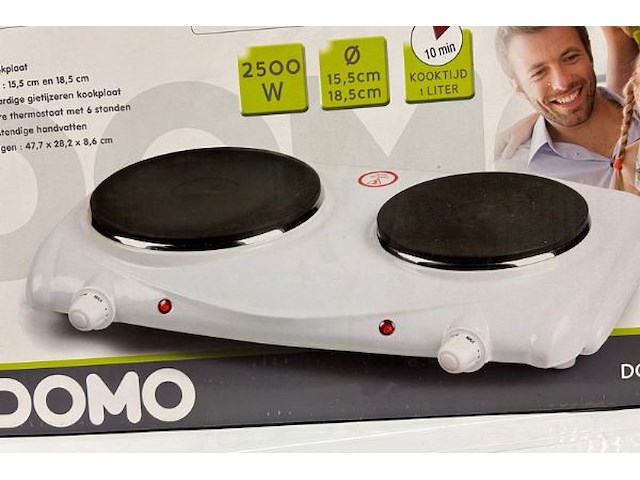 2-pits kookplaat domo - afbeelding 2 van  4