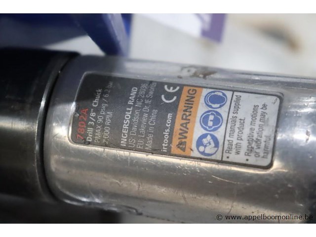 2 pneumatische boormachines wo ingersoll rand 7802a, werking niet gekend - afbeelding 2 van  2