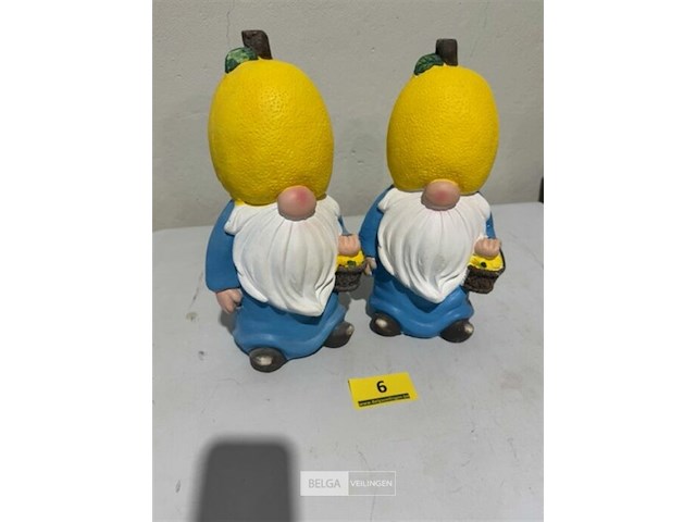 2 porseleinen kabouters hoogte 35cm - afbeelding 3 van  3