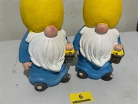 2 porseleinen kabouters hoogte 35cm - afbeelding 3 van  3