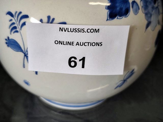 2 porseleinen vazen delft, porseleinen bonbonniere delft - afbeelding 3 van  9