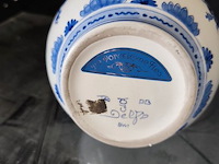 2 porseleinen vazen delft, porseleinen bonbonniere delft - afbeelding 4 van  9