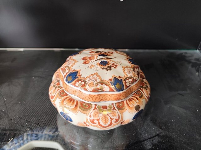 2 porseleinen vazen delft, porseleinen bonbonniere delft - afbeelding 7 van  9