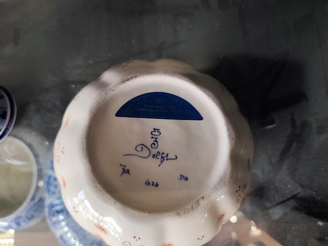 2 porseleinen vazen delft, porseleinen bonbonniere delft - afbeelding 9 van  9