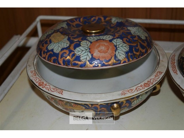 2 porselijnen soep terrine met deksel chinese stijl - afbeelding 4 van  4
