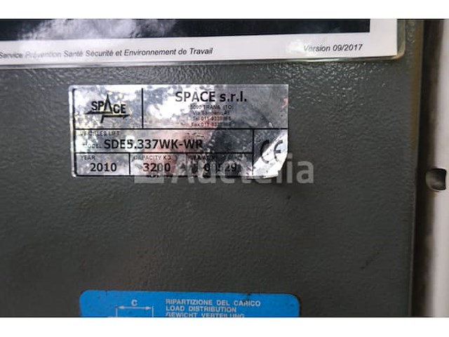 2-post garage brug 3,2 t space sde5,337wk-wr - afbeelding 5 van  6