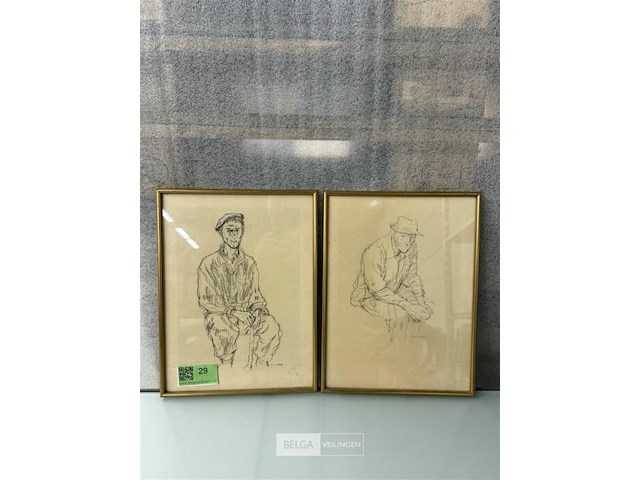 2 potloodtekeningen - afbeelding 1 van  1