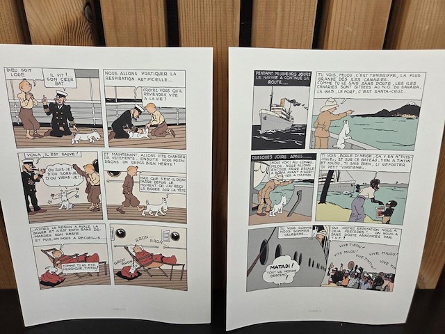 2 prenten tintin - afbeelding 1 van  4