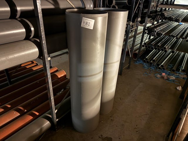 2 pvc afvoerbuizen - grijs - dia 400 - afbeelding 1 van  3