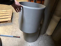 2 pvc afvoerbuizen - grijs - dia 490 - afbeelding 2 van  3