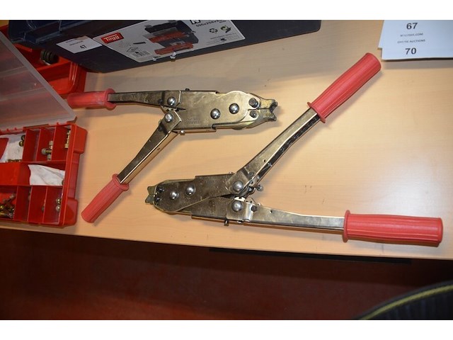 2 pvc gereedschapkisten fayg, pvc vakkendoos met koppelstukken, 2 vulkan lokring krimptangen (b425) - afbeelding 4 van  8