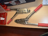 2 pvc gereedschapkisten fayg, pvc vakkendoos met koppelstukken, 2 vulkan lokring krimptangen (b425) - afbeelding 4 van  8