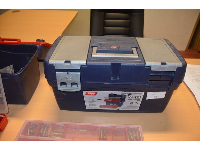 2 pvc gereedschapskisten fayg, 2 pvc vakkendozen met koppelstukken, 2 vulkan lokring krimptangen (b425) - afbeelding 9 van  13