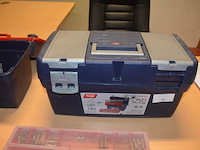 2 pvc gereedschapskisten fayg, 2 pvc vakkendozen met koppelstukken, 2 vulkan lokring krimptangen (b425) - afbeelding 9 van  13