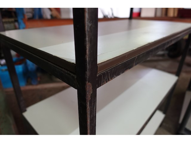 2 rekken met 5 schappen l. 1,75 x h. 0,87 x b. 0,40 m en 1 rek met 5 schappen l. 1,52 x h. 1,00 x b.0,80m - afbeelding 3 van  4