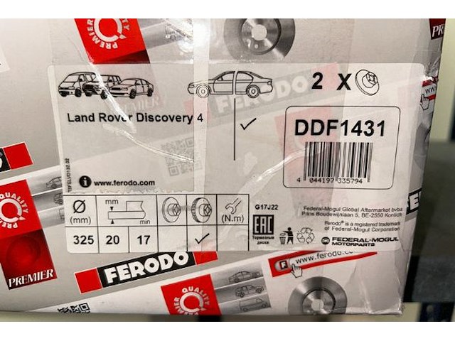 2 remschijven ferodo - afbeelding 3 van  4