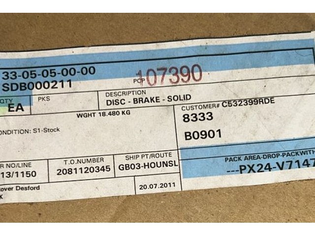 2 remschijven landrover - afbeelding 3 van  3