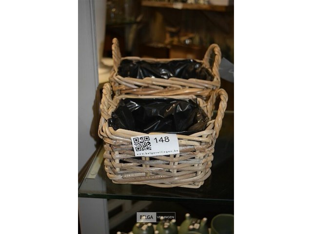 2 rieten mandjes - afbeelding 1 van  4