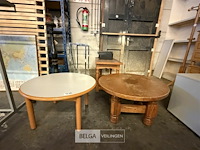 2 ronde houten salontafels - afbeelding 1 van  1
