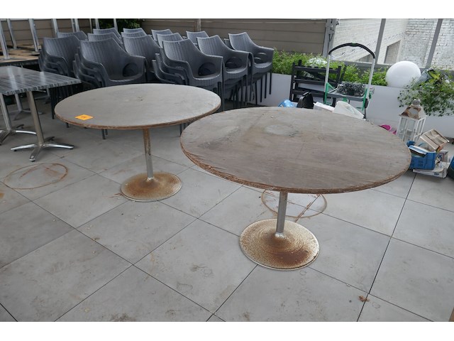 2 ronde terrastafels - afbeelding 2 van  3