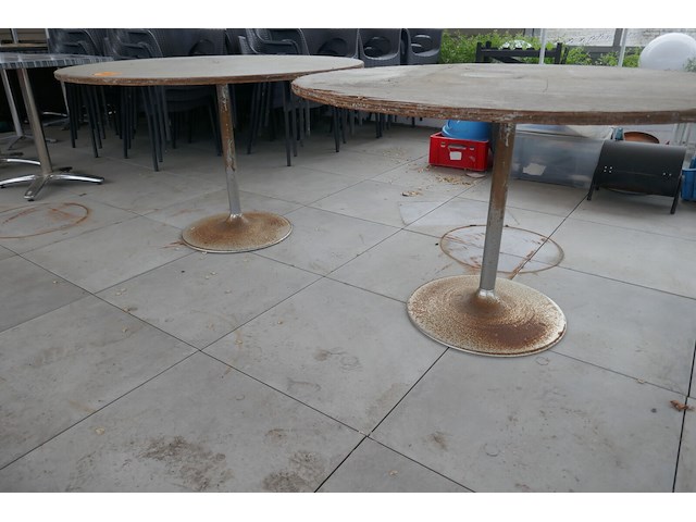 2 ronde terrastafels - afbeelding 3 van  3