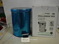 2 rvs prullenbak - afbeelding 1 van  1