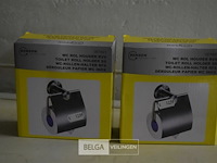 2 rvs wc rol houders - afbeelding 1 van  2