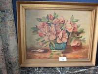 2 schilderijen in houten kader bloemen - afbeelding 2 van  6