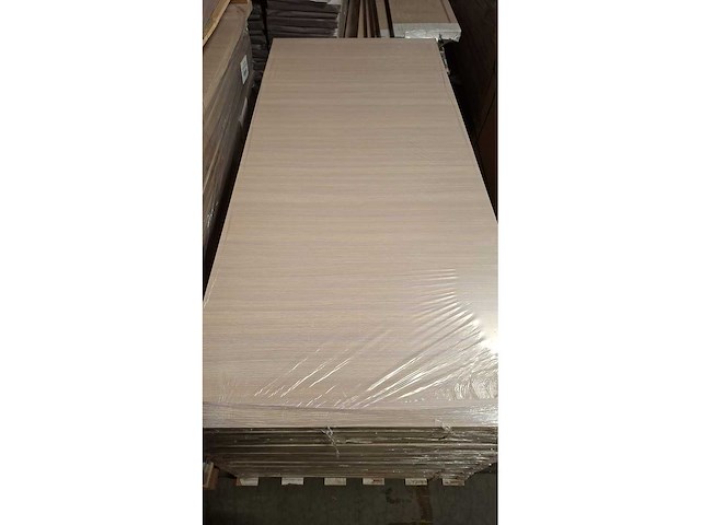 2 schuifdeuren – melamine afwerking eik wit – volledige deursets - afbeelding 1 van  8