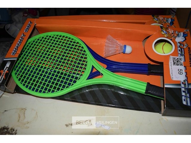 2 speelgoed tennisracket - afbeelding 1 van  3