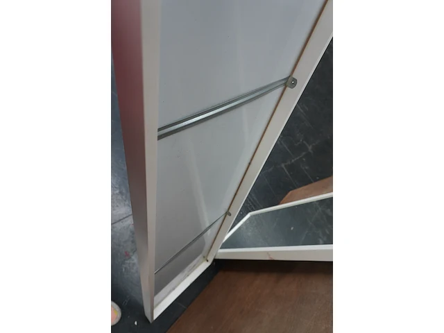 2 spiegels met wit kader 40x160 cm - afbeelding 2 van  4