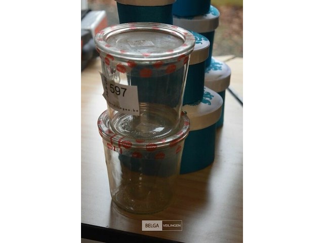 2 st inmaakglazen en 6 st opbergdoosjes - afbeelding 2 van  3