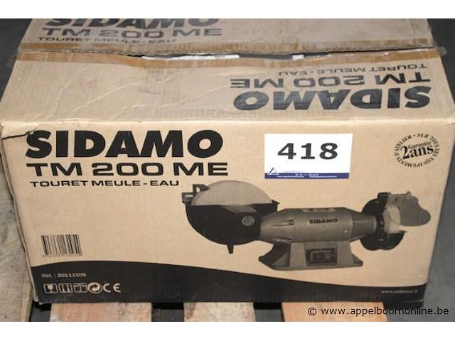 2 steens slijpmachine sidamo tm 200 me, werking niet gekend - afbeelding 1 van  3
