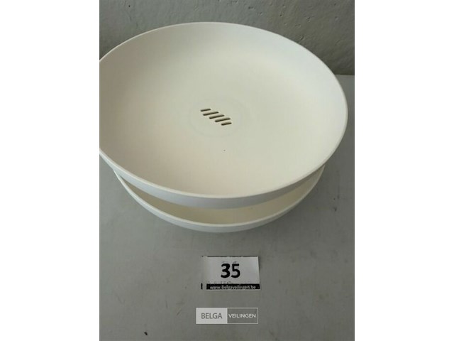 2 stevige plastieken fruitschalen diameter 26cm - afbeelding 3 van  3