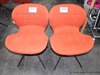 2 stoelen in stof bekleed zuiver - afbeelding 1 van  2