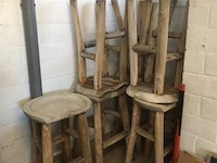 2 stoelen (passend bij boomstamtafels) - afbeelding 2 van  2