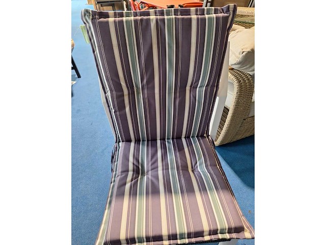 2 stoelkussens nieuw - 100x45cm - gestreept - afbeelding 1 van  4