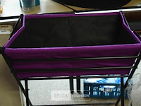 2 stoffen bloembakken op voet - afbeelding 2 van  3