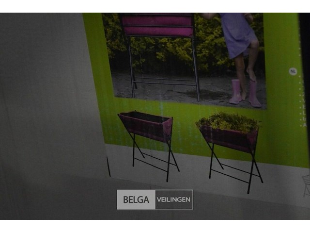 2 stoffen bloembakken op voet - afbeelding 3 van  3