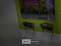 2 stoffen bloembakken op voet - afbeelding 3 van  3