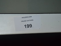 2 stoffen vergaderstoelen, rechthoekige witte tafel 100 x 200 cm (188,219) - afbeelding 2 van  7