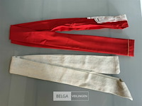 2 stola's rood + beige - afbeelding 1 van  2