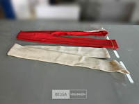 2 stola's rood + beige - afbeelding 2 van  2
